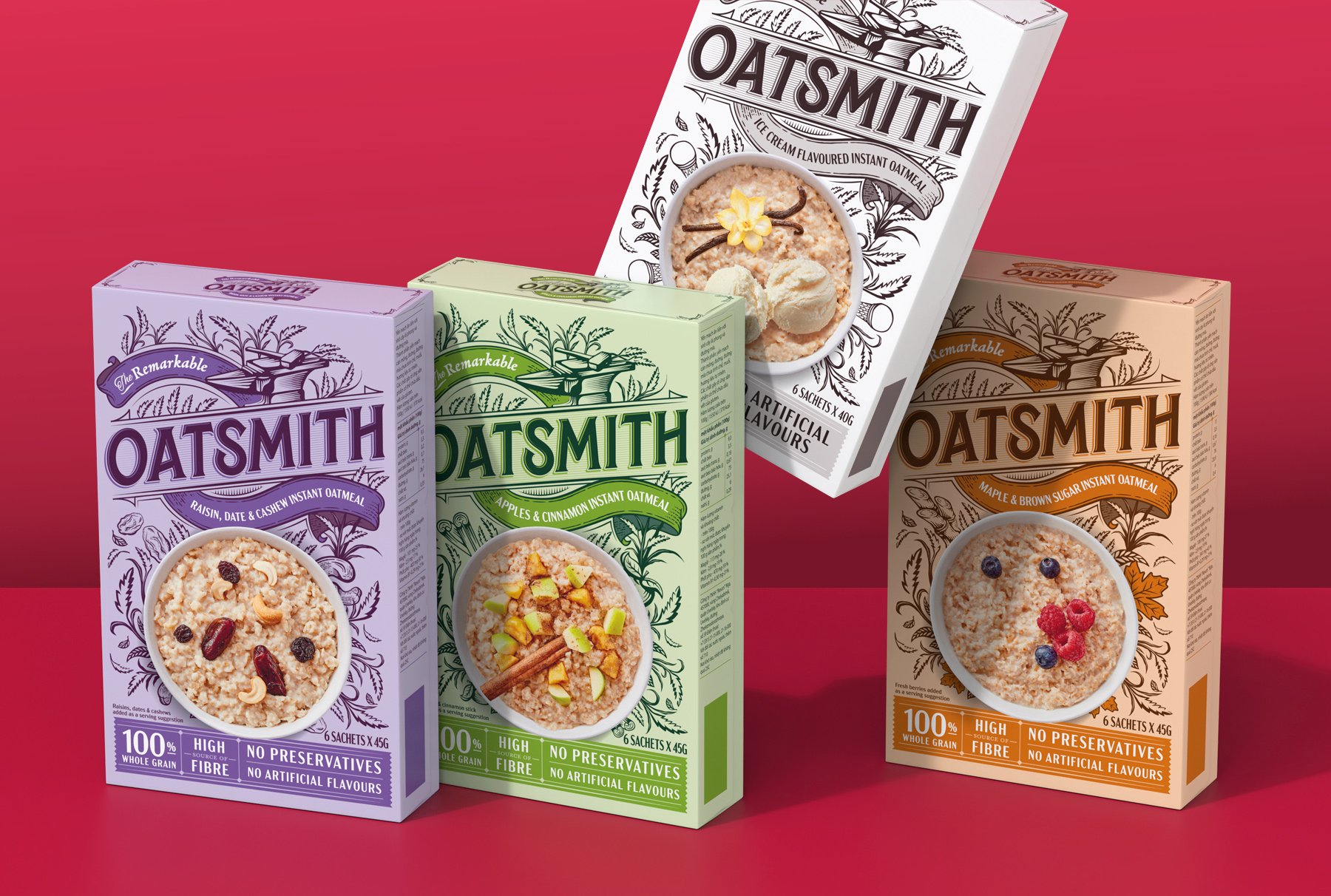 рестайлинг упаковки каш Oatsmith 