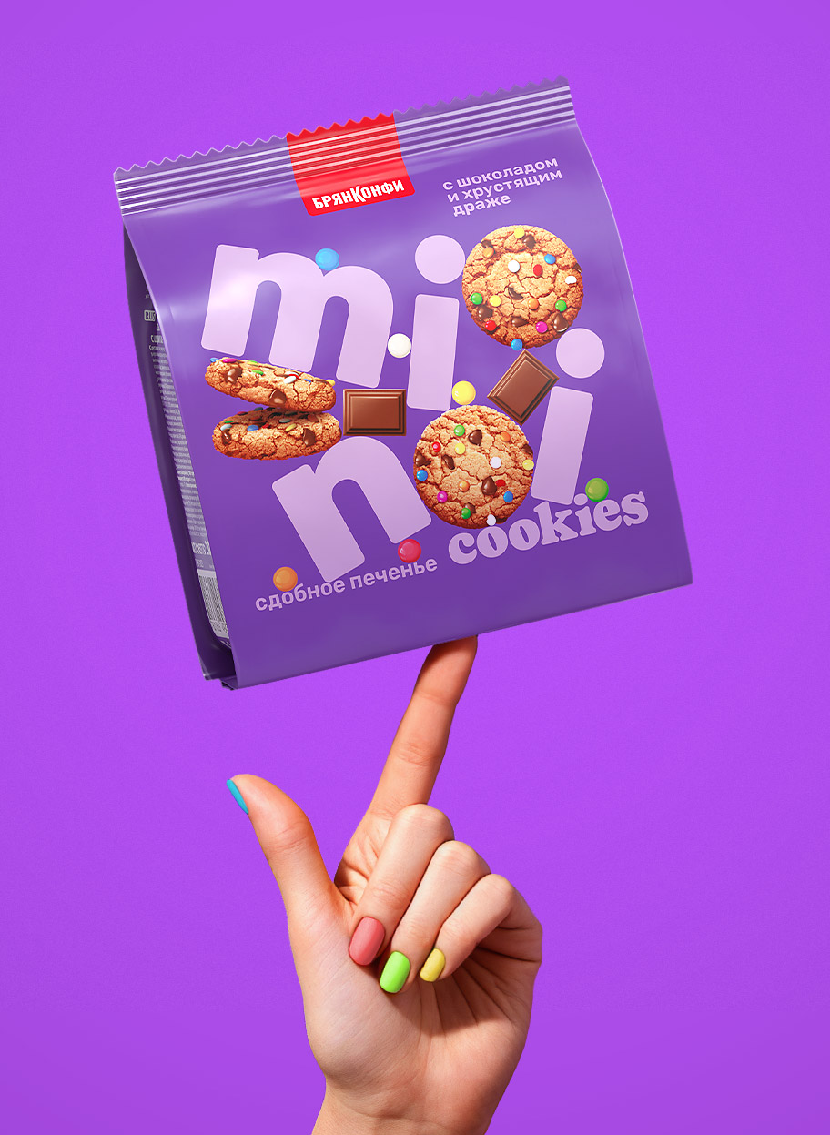 mini cookies с шоколадом и драже