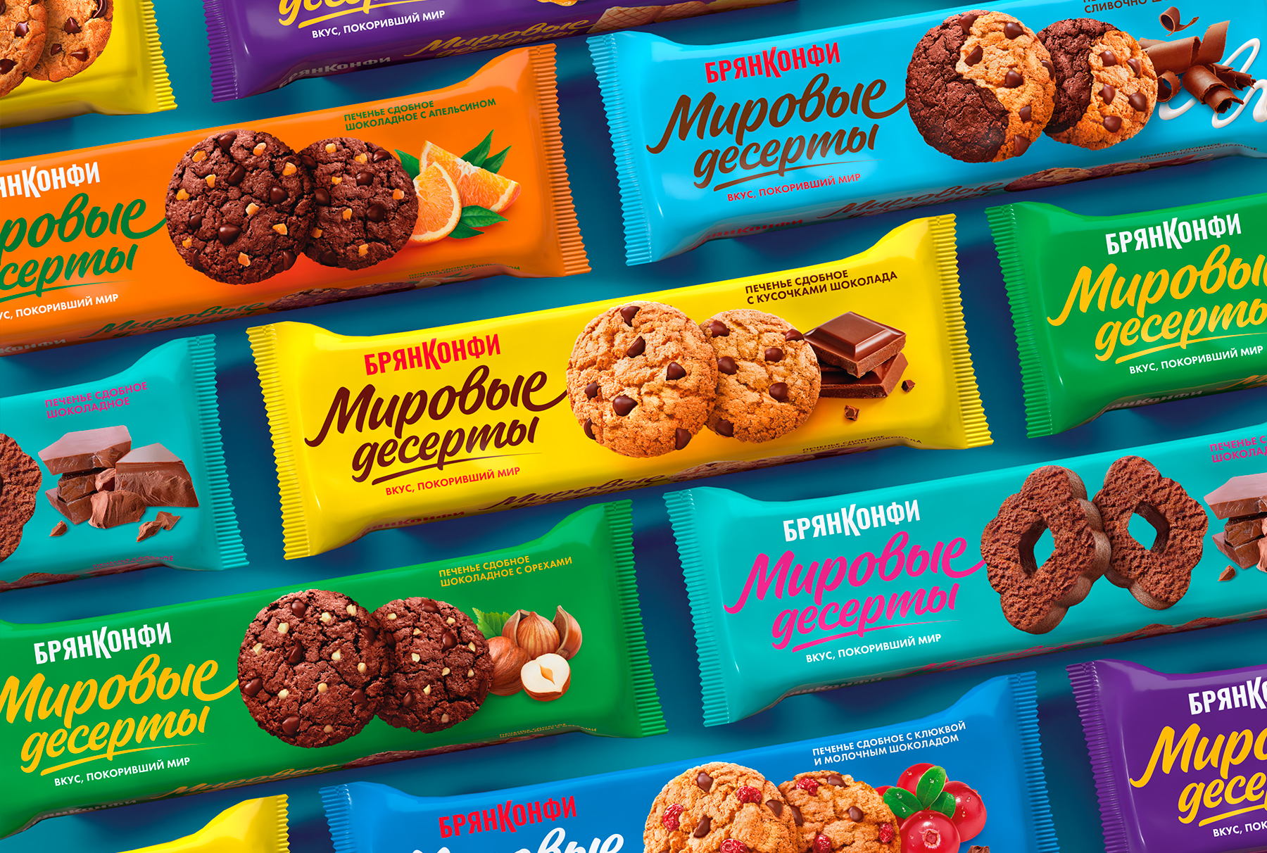 Дизайн упаковки печенья «Мировые десерты»