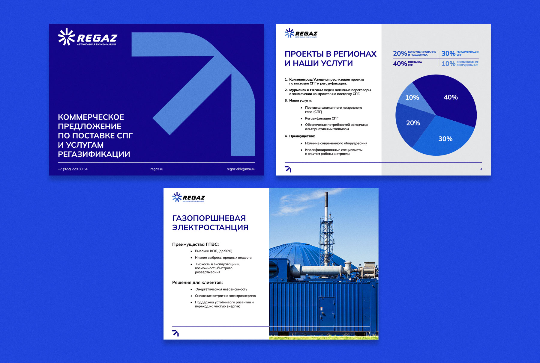 Дизайн презентации Regaz 