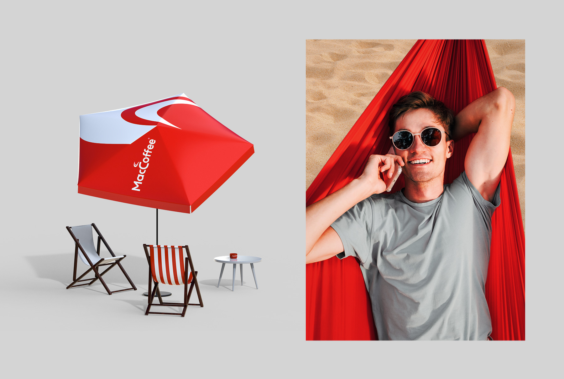 Maccoffee beach umbrella design